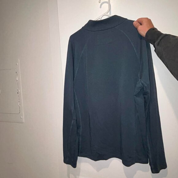 Large Navy Longsleeve Free Fly Quarter Zip - Picture 2 of 2